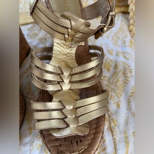 Audrey Brook gold sandals